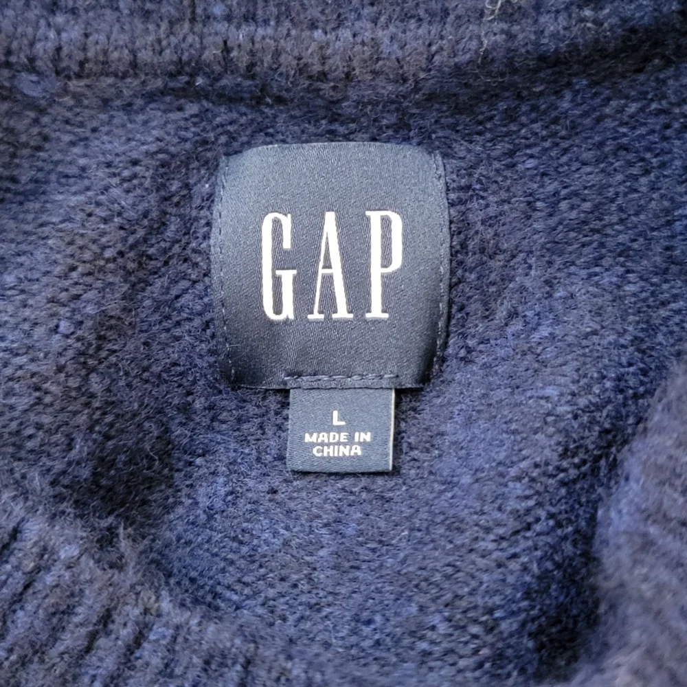 GAP Men's Crewneck Sweater, Navy Blue, Size Large